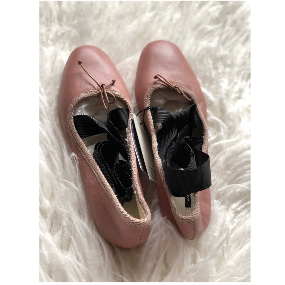 Zara Leather Ballet Flat